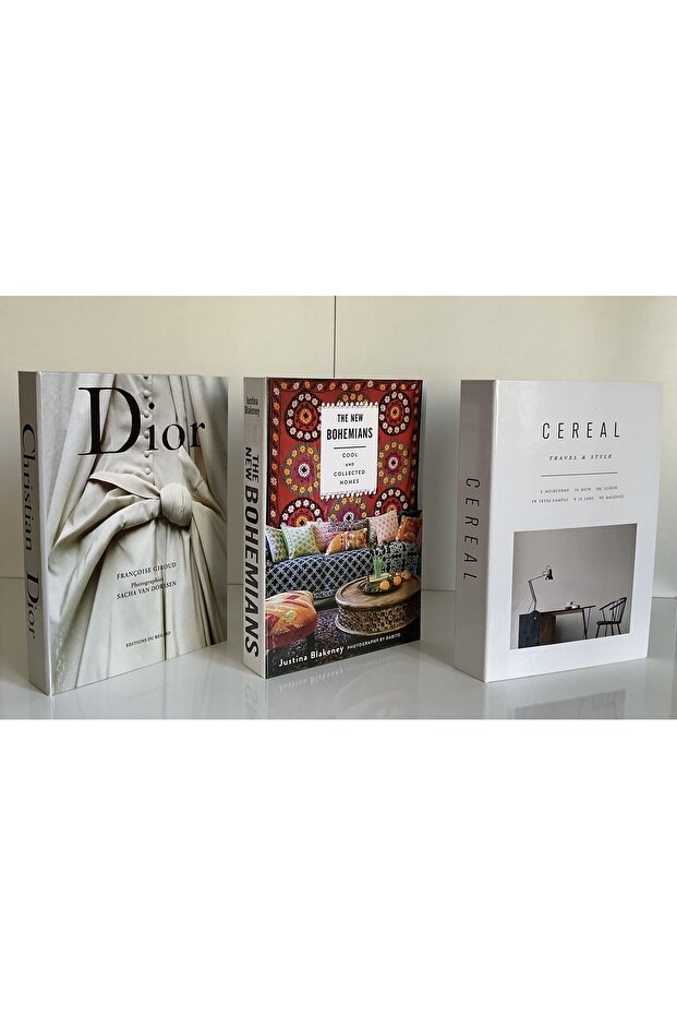 Dior Wedding Dress&Bohemians&Cereal 3-Piece Decorative Book Box Set