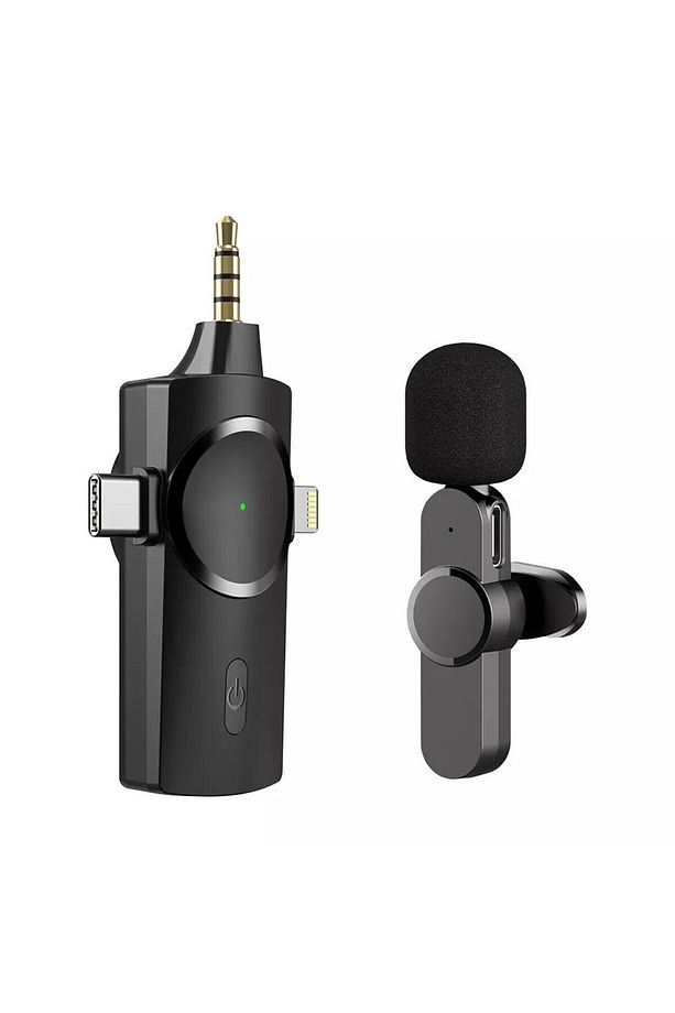 3 in 1 Iphone Type c Aux Kablosuz Yaka Mikrofonu, Canlı Yayın, Tiktok Wireless Yaka Mikrofonu - 4