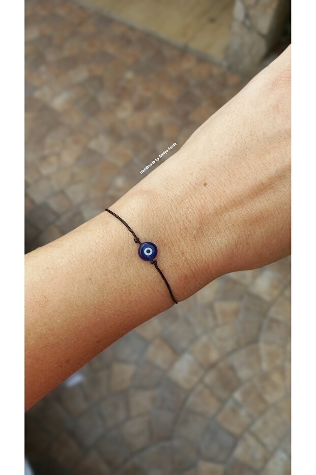 Navy Blue Beaded Unisex Lucky Bracelet