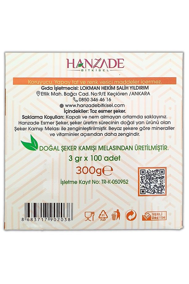 Stick Kahverengi Esmer Şeker 100 Sticks 300 Gr x 2 Adet - 6