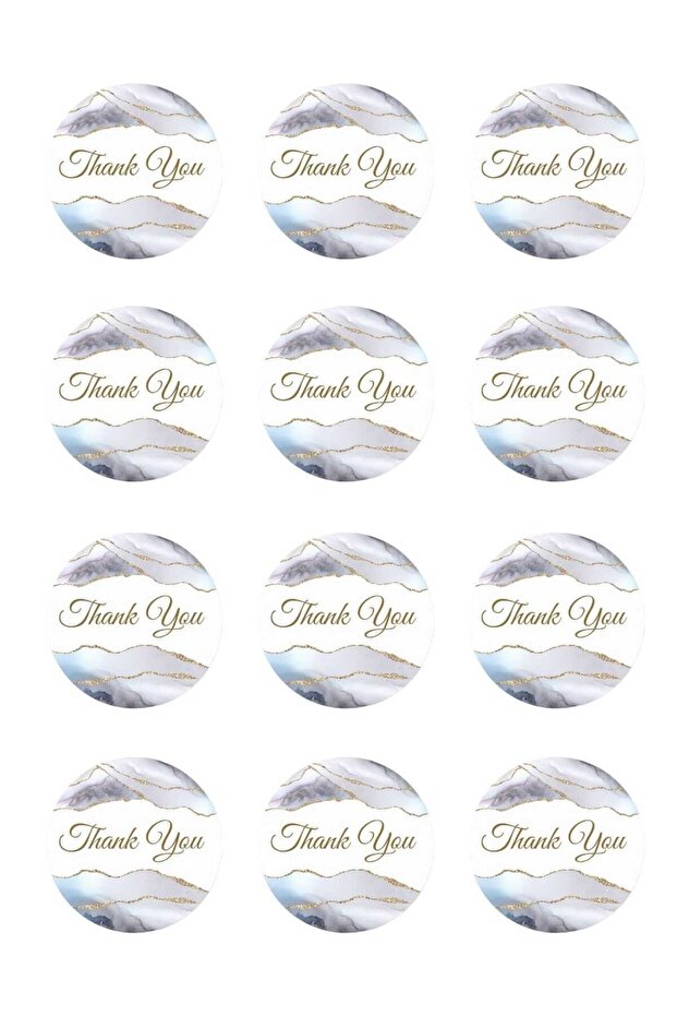 Thank You Sticker 10 (4.8 CM X 4.8 CM) (12 PCS)
