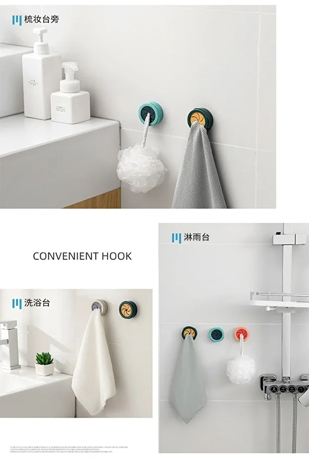 2'li Çok Amaçlı Pratik Tak Çek Güçlü Yapışkanlı Askılık Banyo Lif Askısı Mutfak Bez Askı Havlu Askı - 3