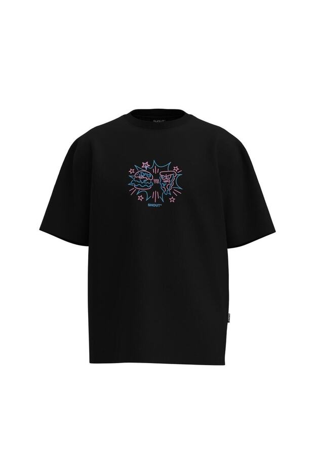 Oversize Shout Championship 1987 Food Fight Unisex T-Shirt