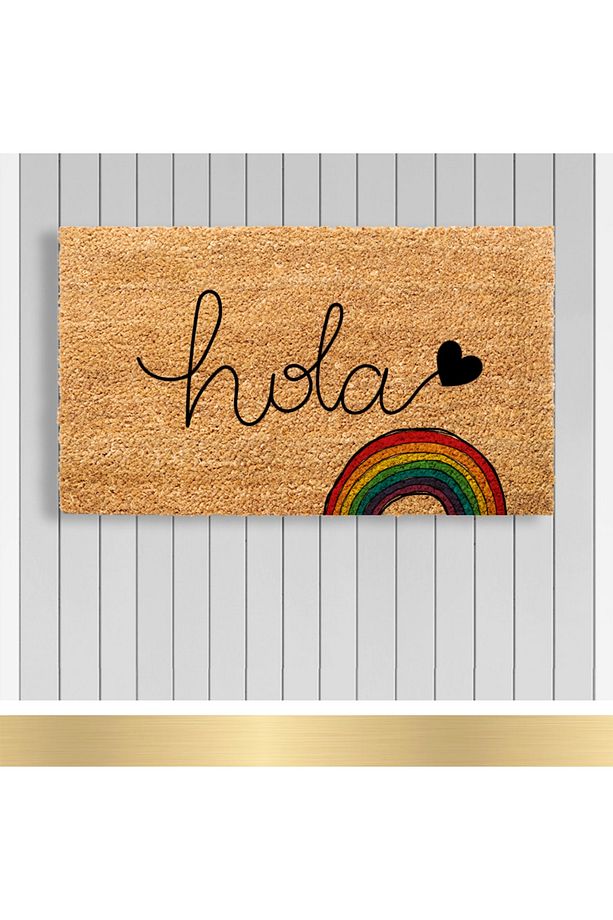 , Design Koko Kapı Önü Paspas / Pvc Taban / Model; Hola & Rainbow - 1