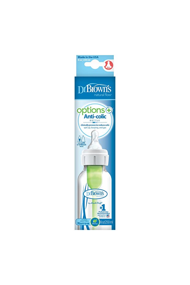 Options+ Narrow Mouth Anti-Colic Pp Baby Bottle 250 ml 0+ Months