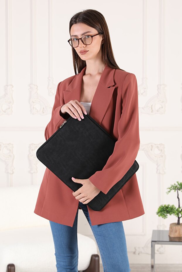 Black Unisex 13-14-15.6-16 Inch Compatible Macbook Case Notebook Laptop Bag