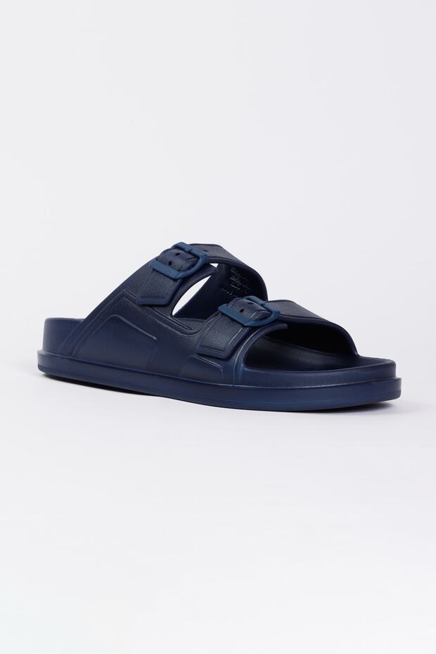 Erkek Lacivert Esnek Rahat Taban Terlik - 2