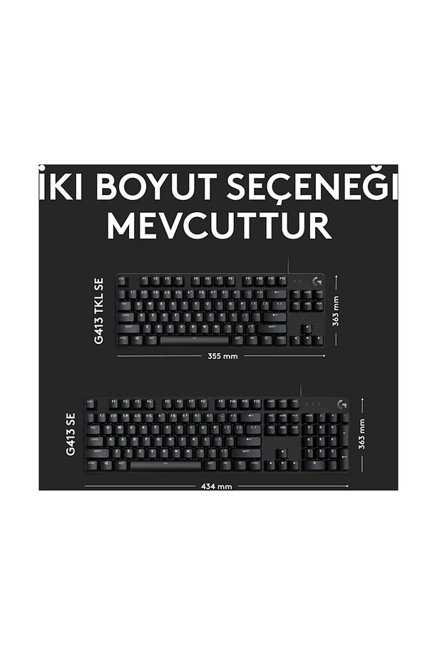 G G413 TKL Mekanik Kablolu Oyuncu Klavyesi Siyah (Türkçe Layout) Tactile Switch - 6