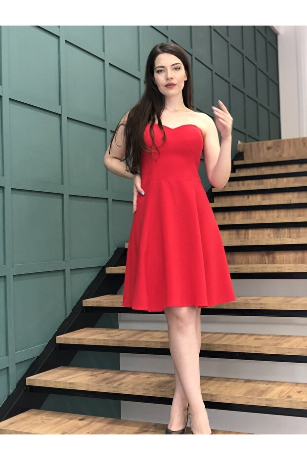 Kadın Straplez Elbise - 4