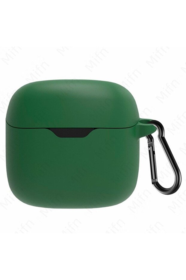 JBL Tune Flex Case Model Compatible Matte Silicone Soft Hooked SF7 Dark Green - 1