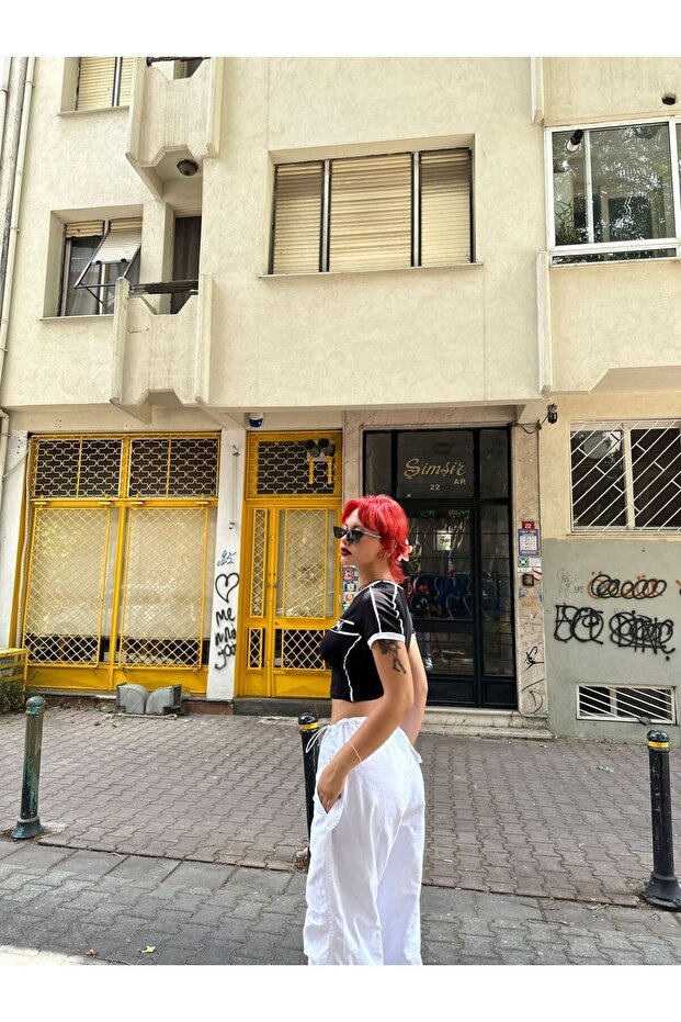 Y2k Beyaz Crop Top - 7