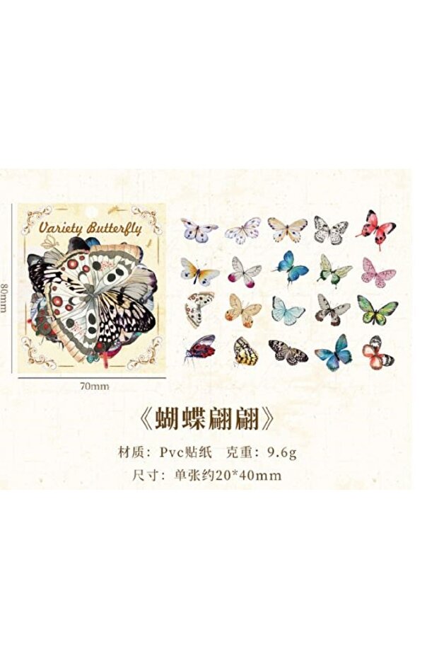 Scrapbook Butterfly Sticker, Agenda Planner, Bullet Journal