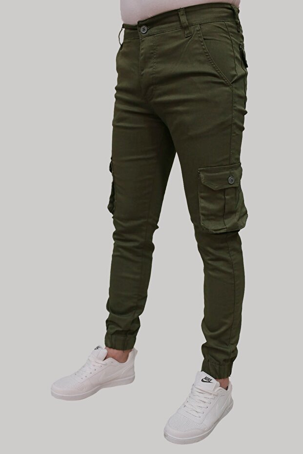 Herren-Cargohose Khaki - 4