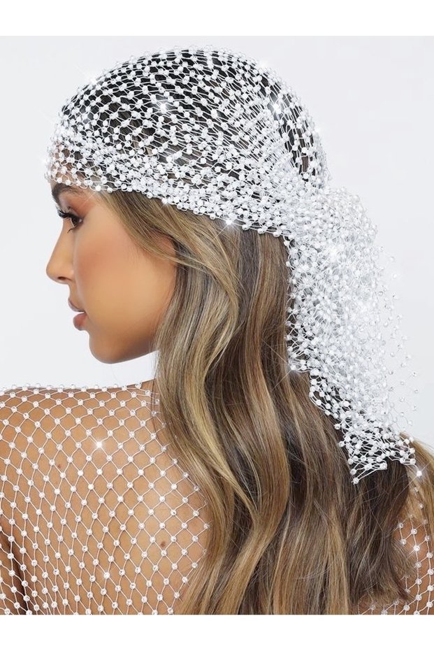 Queen's Mesh Stoned Long Bandana