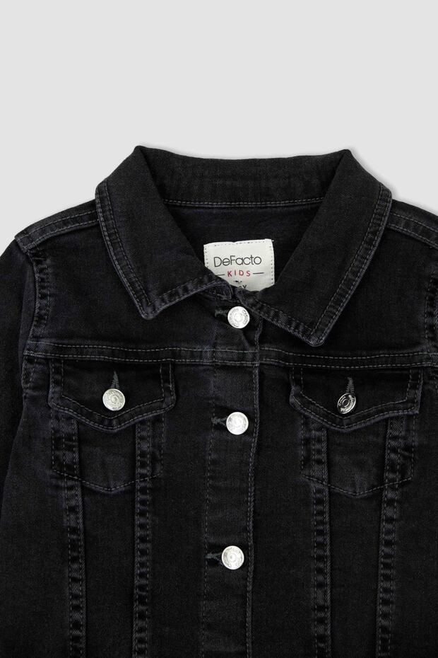 Kız Çocuk Regular Fit Jean Ceket - 7