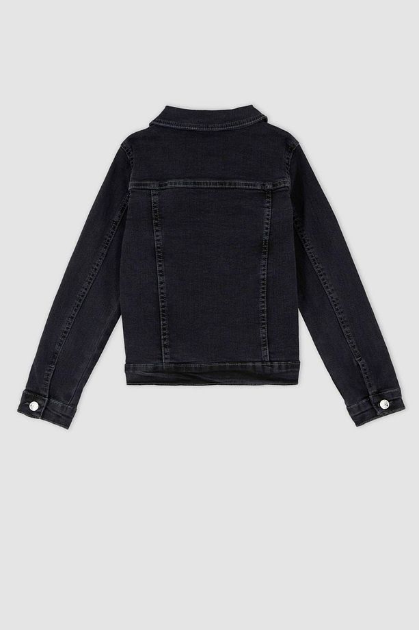 Kız Çocuk Regular Fit Jean Ceket - 8