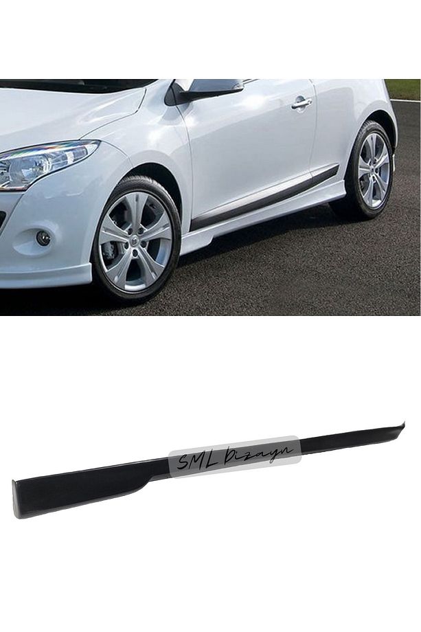 Renault Megane 3 Yan Marşpiyel 2008-2016 (PLASTİK) Boyasız Megan-megane 3 Yan-marşbiyel-bodykit-ek - 3