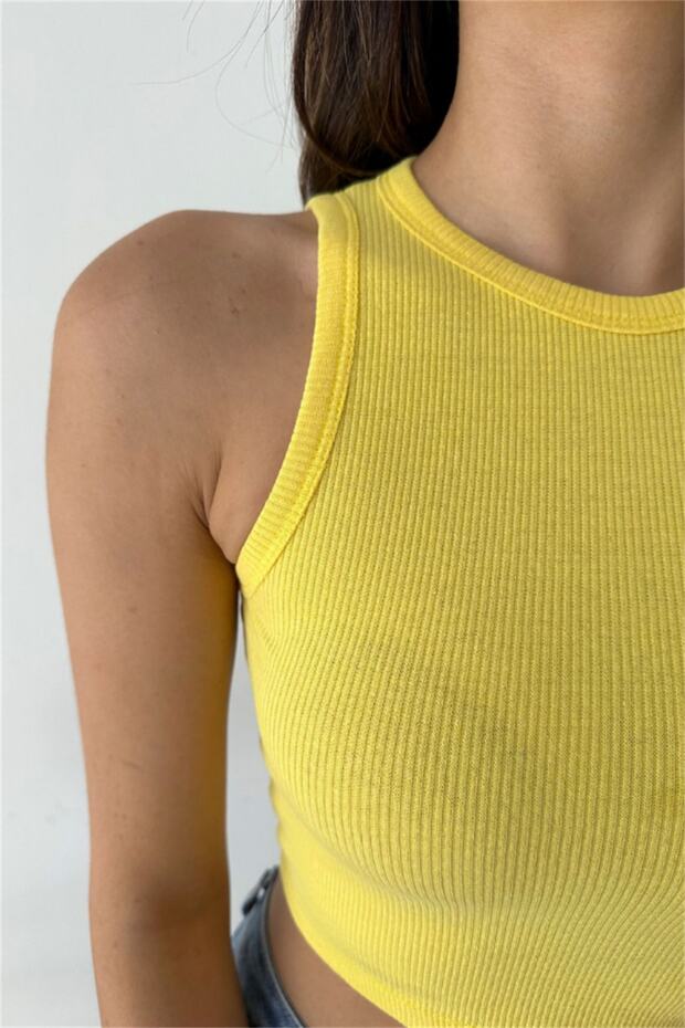 Sarı – Sıfır Kol Kaşkorse Crop - 5
