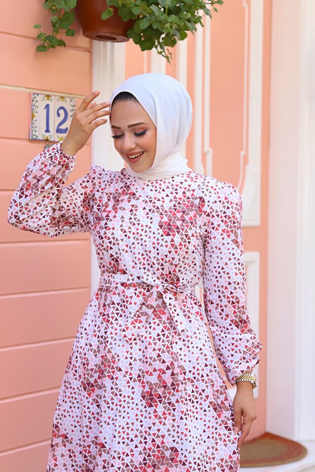 Full Length Prism Pattern Dress