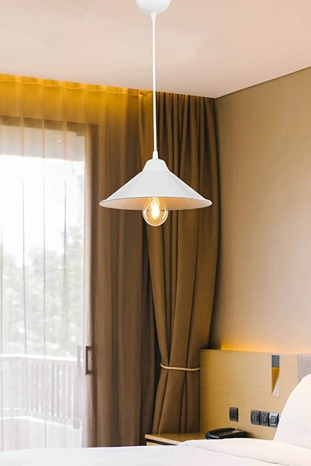 Mercan Beyaz Tekli Sarkıt Avize - 1