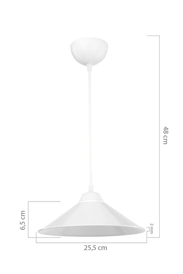 Mercan Beyaz Tekli Sarkıt Avize - 2