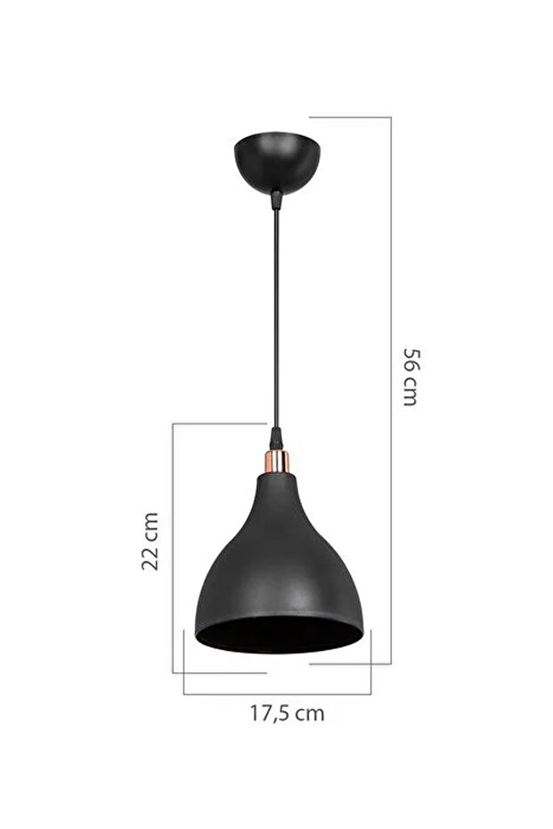 Zano Siyah Tekli Sarkıt Avize - 2