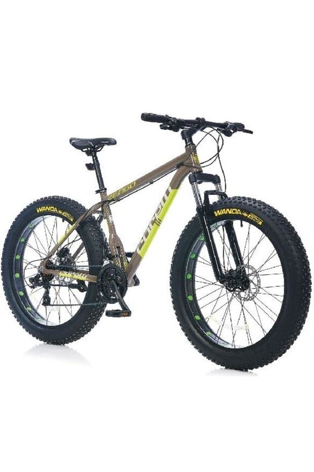 Zengo 26 Jant Fat Bike H.disk Fren 21V K:16 Gri-Yeşil - 1