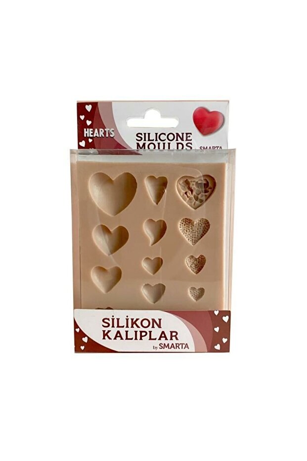 Model Hamuru Silikon Kalıp - Kalpler SK1013003 - 1