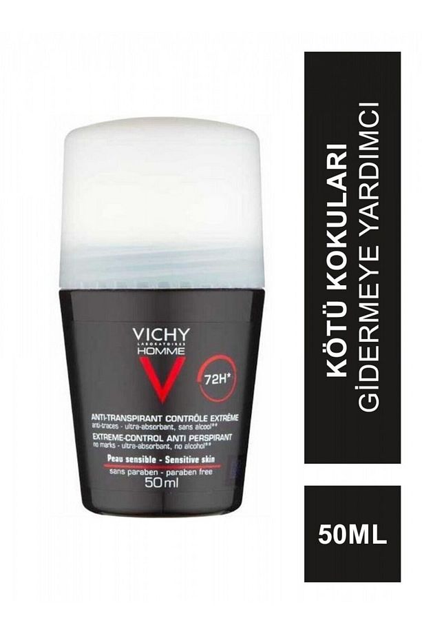 Homme - Erkekler İçin 72 Saat Etkili İz Bırakmayan Terleme Karşıtı Roll-on Deodorant 50 ml. - 1