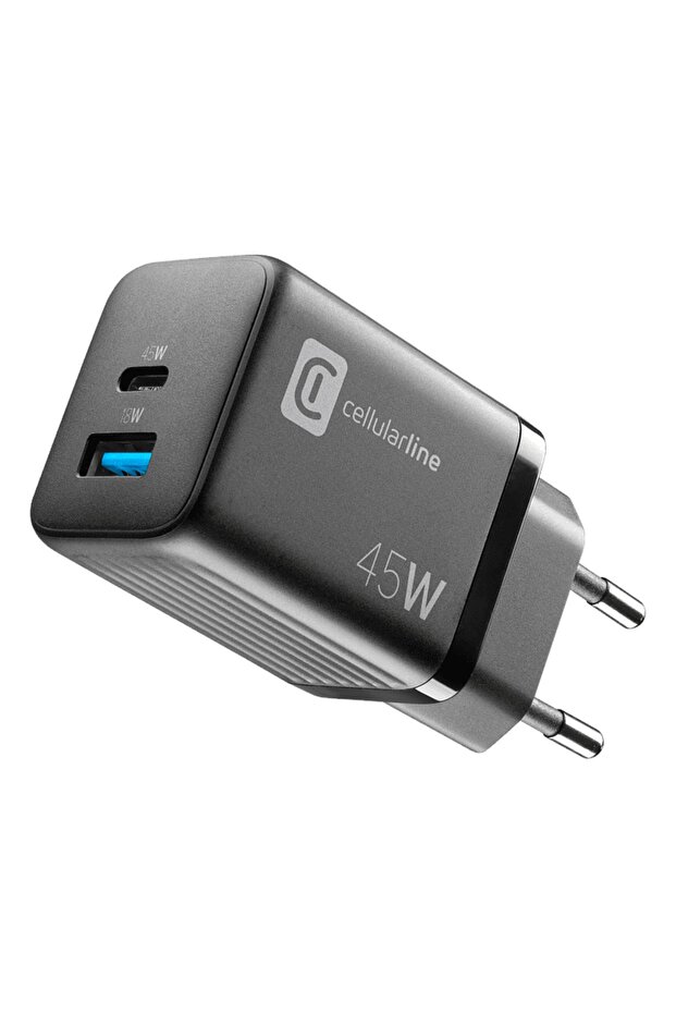 Multipower Gan 2 Port 45W Süper Hızlı Şarj Adaptörü Siyah - 4