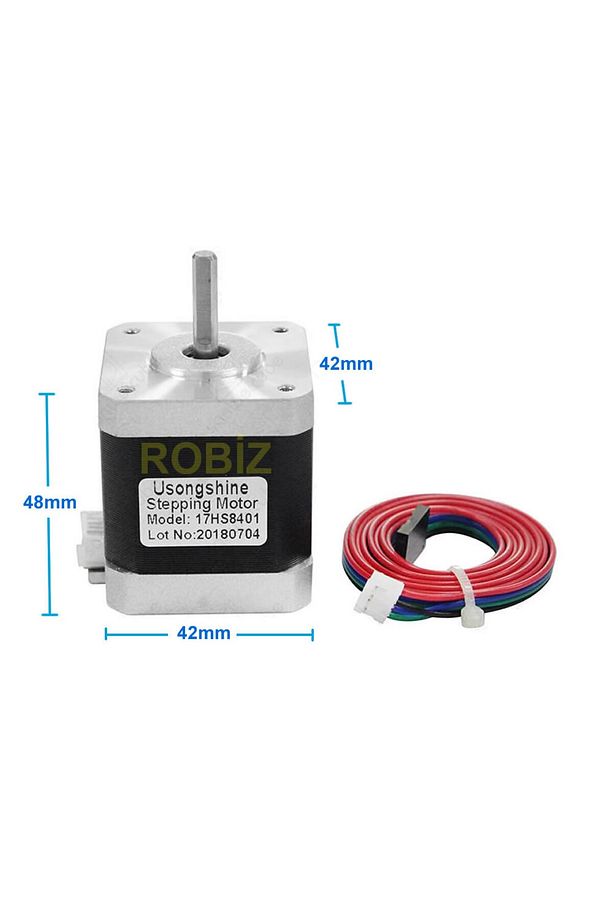 17hs8401 Nema 17 Step Motor 0.5n.m D Mil 2 Faz 1.8a 1.8 Derece 200 Adım 3d Yazıcı Printer - 1