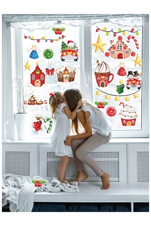 Christmas Ornaments, Snowmen, Stars Themed Decorative Glass Labels