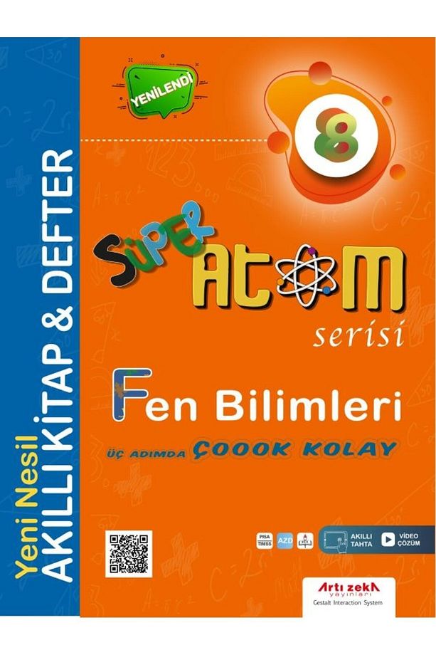 8.sınıf Yeni Nesil Süper Atom Fen Bilimleri Konu Föyleri Akıllı Kitap & Defter 2022 - 2