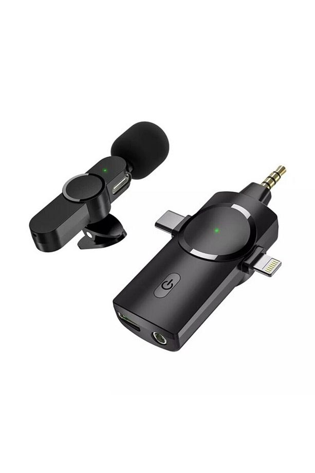 3 in 1 Iphone Type c Aux Kablosuz Yaka Mikrofonu, Canlı Yayın, Tiktok Wireless Yaka Mikrofonu - 2