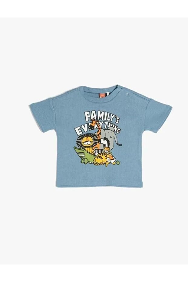 Baby Boy Clothing T-Shirt 3SMB10153TK Blue Blue