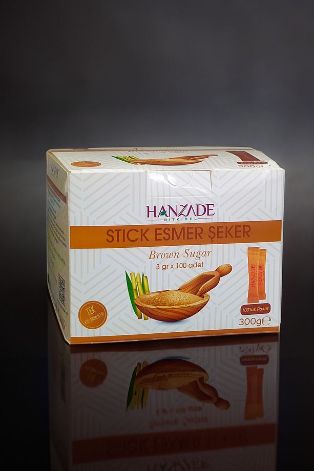 Stick Kahverengi Esmer Şeker 100 Sticks 300 Gr x 2 Adet - 3