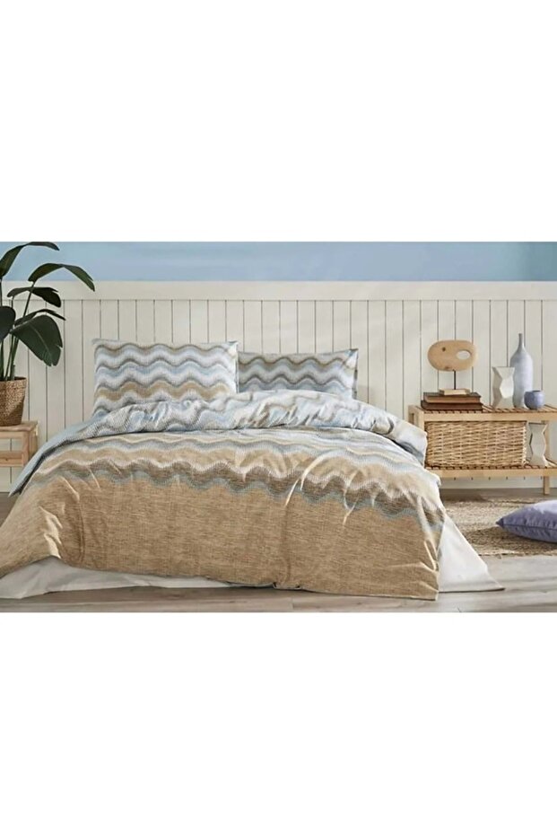 Nev Series Single Duvet Cover Set-Undulatis Blue