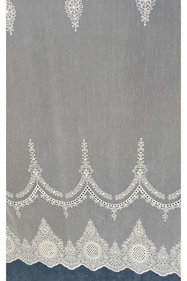 Tulle Curtain with Sprinkle Pattern New Season Linen Look Floor Does Not Require Ironing 1 x 2 Sparse Pleated Tulle Curtain - 7