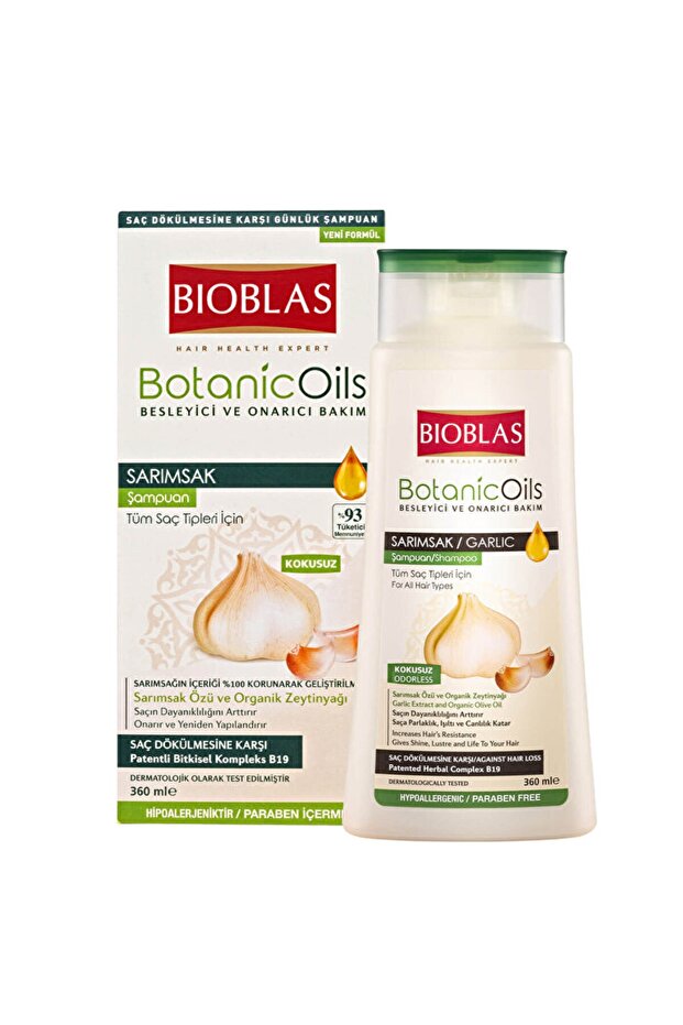 Botanic Oils Şampuan Sarımsak Tüm Saç Tipleri - 360 ml - 1