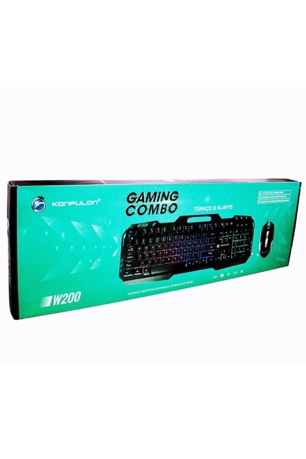 W200 Rgb Işıklı Gaming Kablolu Q Klavye + Mouse Set - 4
