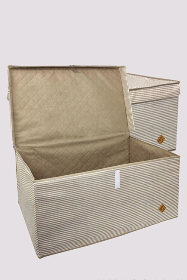 2 Multi-Purpose Boxes with Lids Megaplus 70X40X30Cm Brown