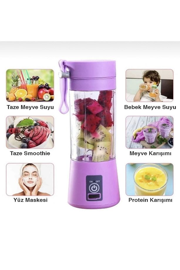 Taşınabilir Mini Blender Şarjlı Mikser Mutfak Meyve Suyu Smoothie Blender Smoothie Myve Sy - 3