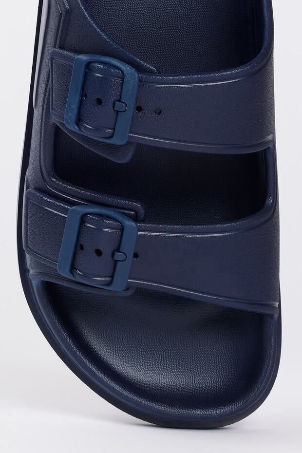 Erkek Lacivert Esnek Rahat Taban Terlik - 3