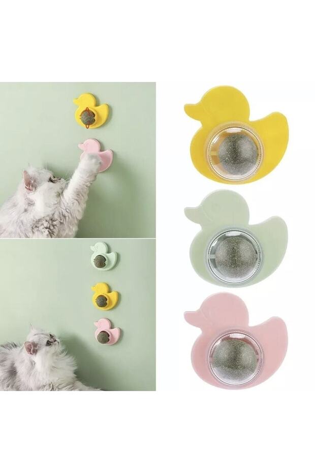 Ördek Şekil Sağlıklı Kedi Catnip Oyuncaklar Top Kedi Şeker Yalayan Aperatifler Catnip - 3
