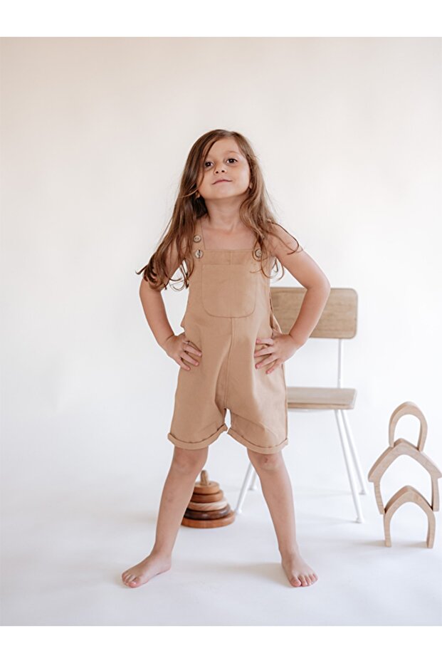 Çocuk Salopet - Camel - 1