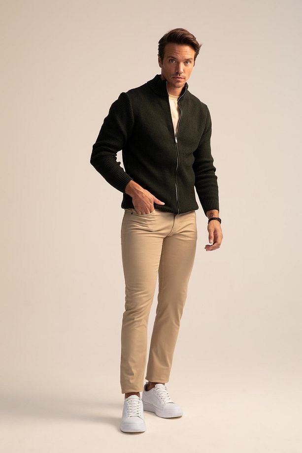 Regular Fit Yarım Balıkçı Yaka Fermuarlı Triko Hırka R1195az22wn - 2