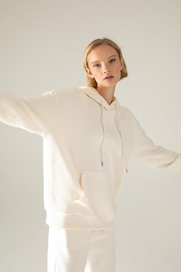 Relax Fit Kapüşonlu Sweatshirt - 3