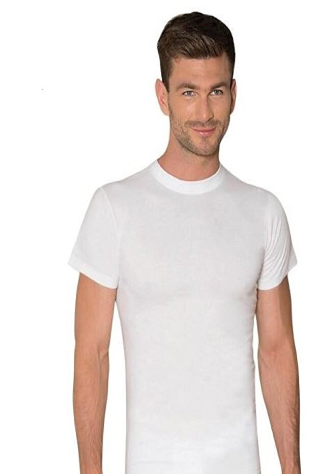 PASSION WHITE MEN'S COTTON ZERO COLLAR HALF SLEEVE (NUMBER 3) 1 PIECE QUALITY USEED LONG LIFE