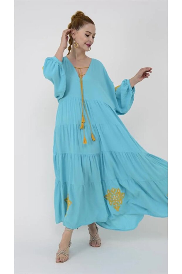 WOMEN'S AUTHENTIC EMBROIDERED LOOSE DRESS