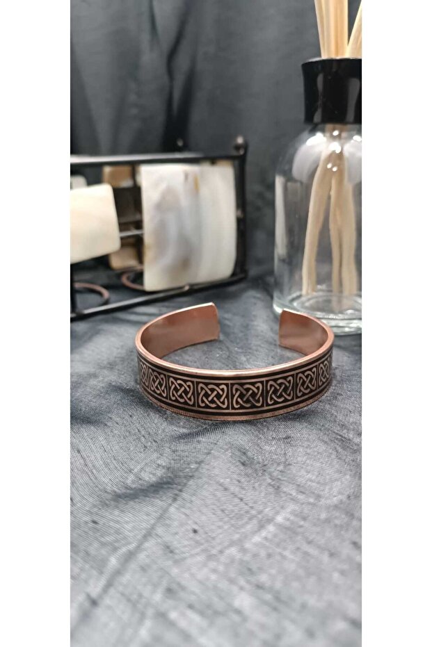 100% Enli Pure Copper Motif Bracelet - Number Secans